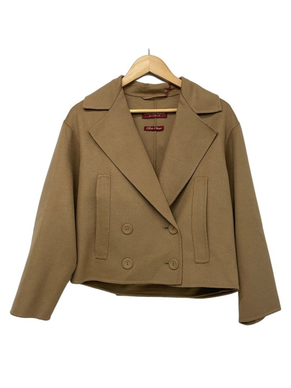 Max Mara Studio Jacket Beige Long Sleeve Autumn Winter JP 34